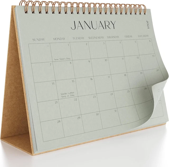 AESTHETIC SMALL 20242025 Desk Calendar with Stickers Small, Earth