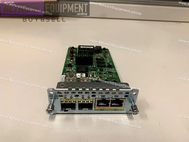 thumbnail image 2 of Cisco NIM 2GE CU SFP 2 Port Gigabit Ethernet Dual Mode GE/SFP Module (Renewed 2 of 12