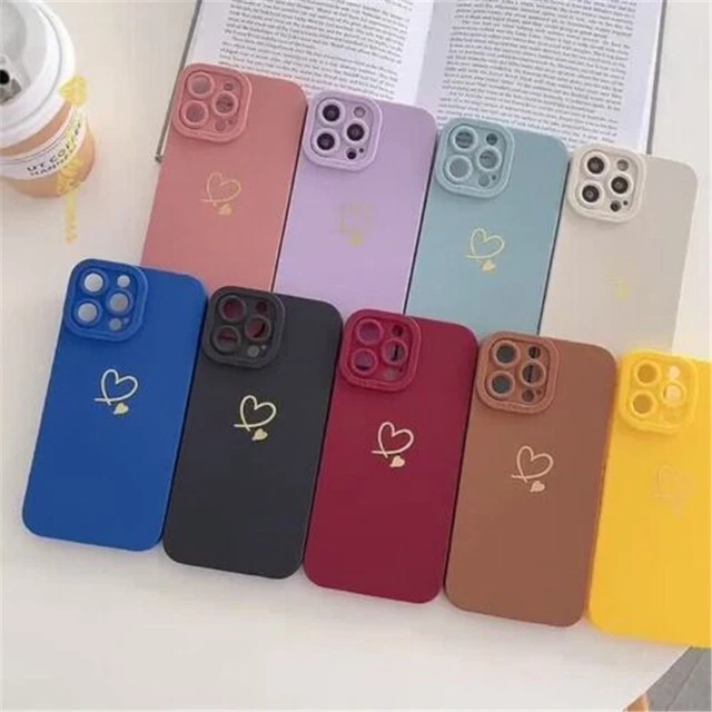 For iPhone 14 13 LUXURY Case Back Cover 12 Pro Max 11 XR Love Girl PLUS Silicone