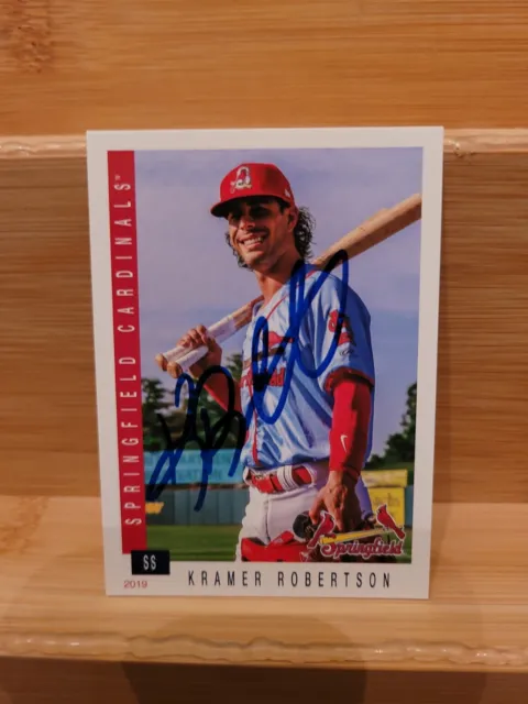 2019 Springfield Cardinals Kramer Robertson Auto Hand Signed LSU Standout!