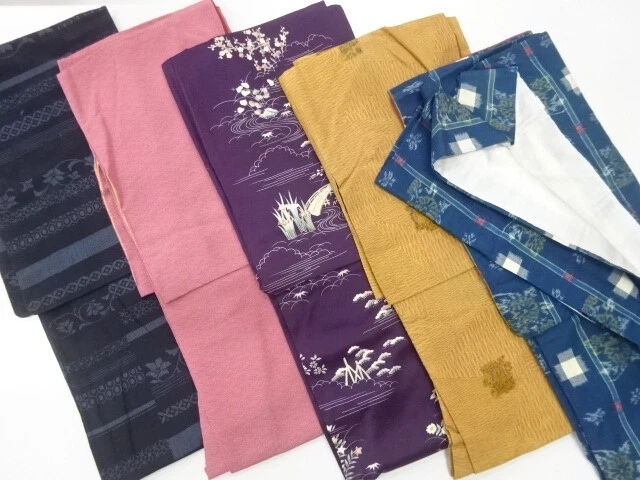 45394# Japanese Kimono / Antique Kimono / Set Of 5
