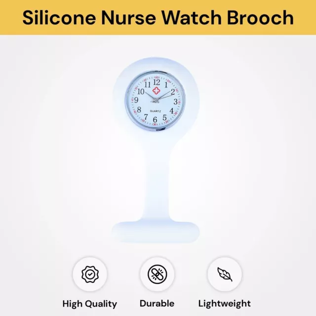 Silicone Nurse Watch Brooch Tunic Fob Watch Nursing Nurses Pendant Pocket Watch 3