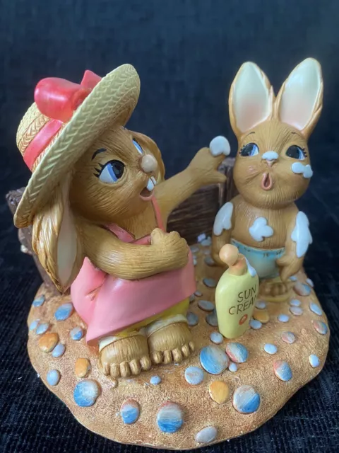 PenDelfin Rabbit Collectors Figurine - Sunny Bunnies # 387 - 2008 Event piece 3