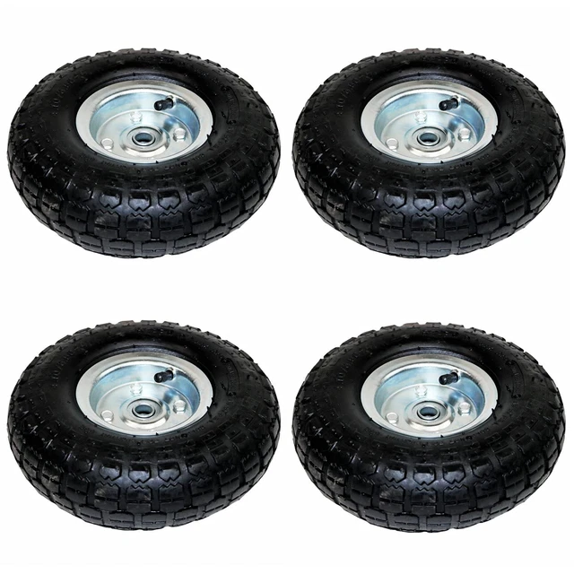 Oypla 4X 10 Pneumatic Sack Truck Trolley Wheel Barrow Replacement Tyre