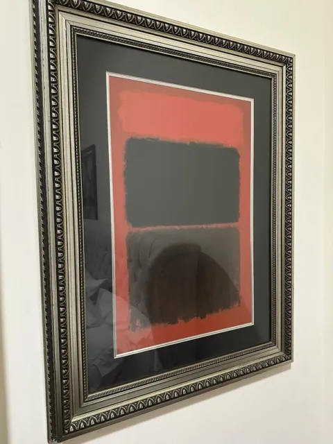 Mark Rothko Rare 1971 Copy Litho Print Framed Tate London Poster Red Over Black