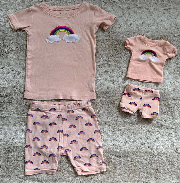 Leveret Toddler Girl Summer 2pc Pajamas With Matching Doll Pajamas Size 3T Leveret Toddler Girl Summer 2pc Pajamas With Matching Doll Pajamas Size 3T
