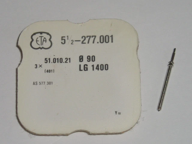 Tige De Remontoir ETA/ESA 977.001 - Référence 401 - Pièce Neuve Pour Montres Suisses - Sans étiquette