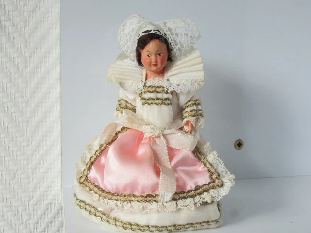 Poupée Folklorique Bretonne Petit Colin – Vintage Celluloïd Et Porcelaine, Collection Fille