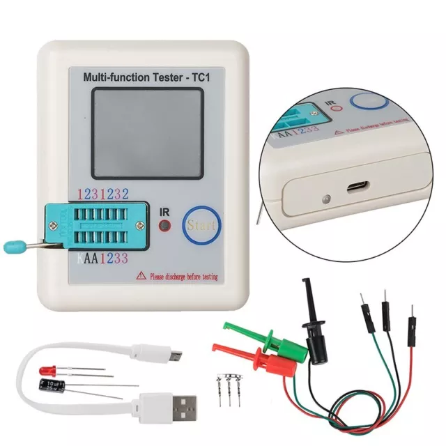 LCR-TC1 TFT Screen Display Multi-functional TFT Backlight Transistor Tester TOP