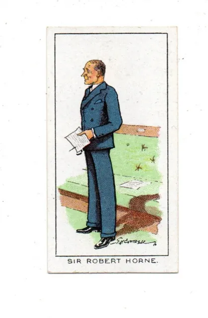 CARRERAS CIGARETTE CARD NOTABLE M.P.s 1929 No. 20 SIR ROBERT HORNE