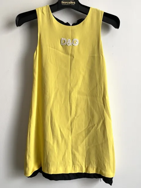 Dolce & Gabanna D&G Girl Yellow Dress Size 11/12