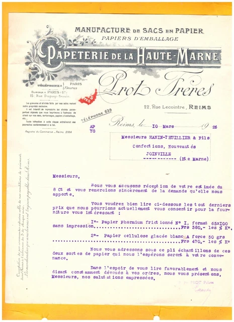 Document Ancien Reims (51) - Usine De Cuves Verrées Demay Frères - Vers 1930