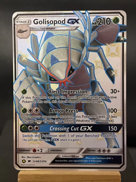 Pokémonkarte Golisopod GX SV48/SV94 Ultra selten Holo Zustand versteckte Schicksale Neuwertig
