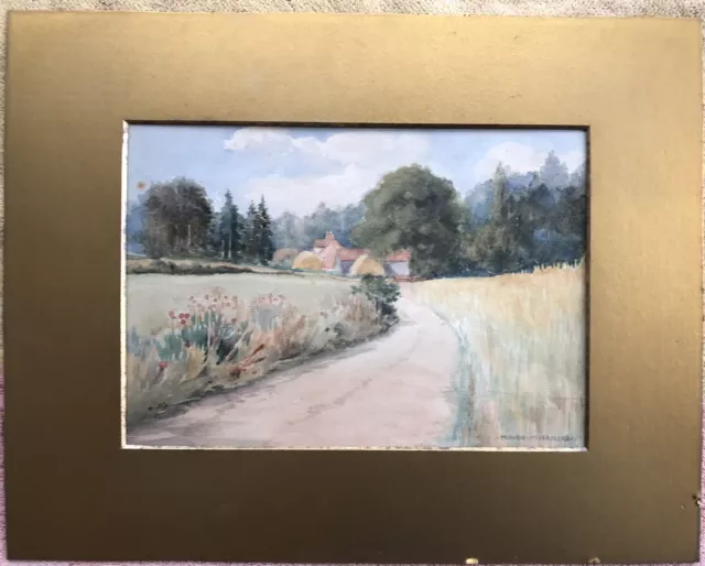 1920-1930s Watercolour:Swakeleys Park Ickenham Uxbridge Middlesex MAUDE M HANSON 2