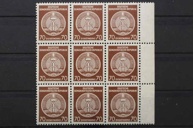 DDR Dienst A, MiNr. 41 A PLF II, 9er Block, postfrisch / MNH - 652647