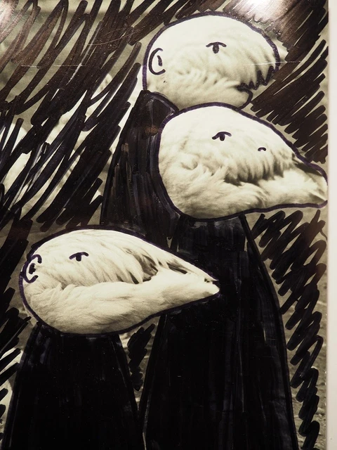 Dessin Original Roland Topor - Encre Sur Papier, Signé, Dimensions 29,1x20,7 Cm - Style Surréaliste Années 90, Très Bon état