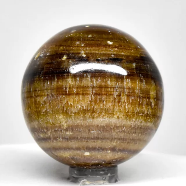 46mm Caramel Onyx Sardonyx Sphere Natural Sparkling Crystal Polished Ball - Peru
