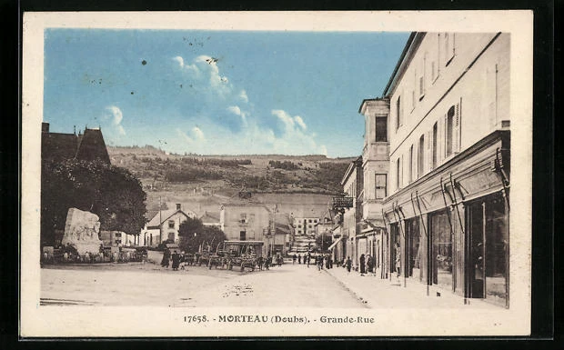CPA Morteau, Grande Rue 1929