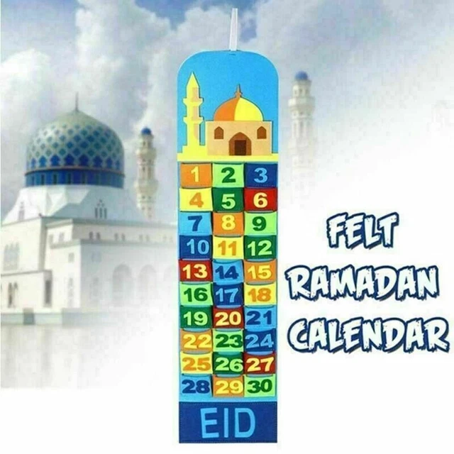 Eid Mubarak Calendario de Pared Cuenta Regresiva Calendario de Adviento Calendario Ramadán