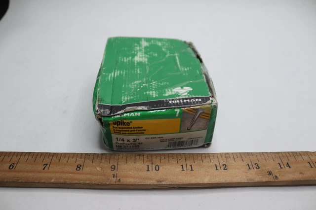 (50-Pk) Hillman Mushroom Head Spike Anchor 1/4 x 3" 371183