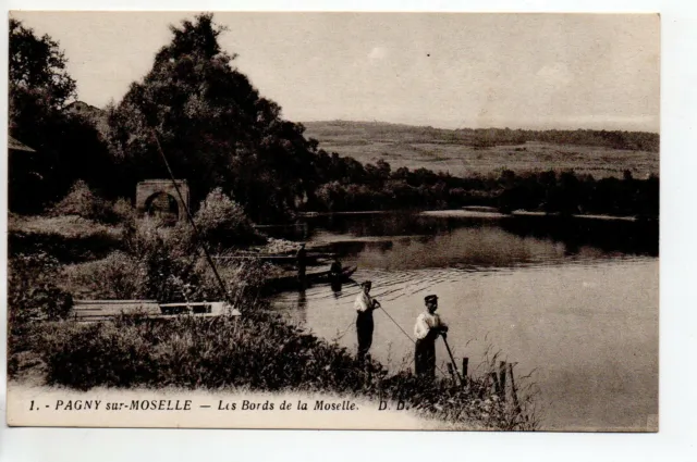 PAGNY SUR MOSELLE - Meurthe et Moselle - CPA 54 - le bord de Moselle