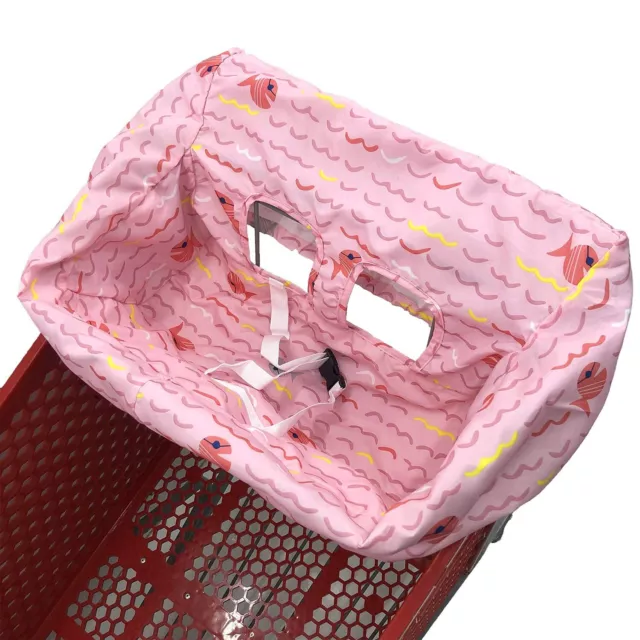 Shopping Cart Cover for Baby or Toddler High Chair Covers Portable Bag Pink Fish