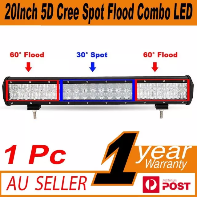 20inch 294W CREE 5D Lens LED Light Bar Flood Spot Combo Work Lamp SUV ATV 4WD