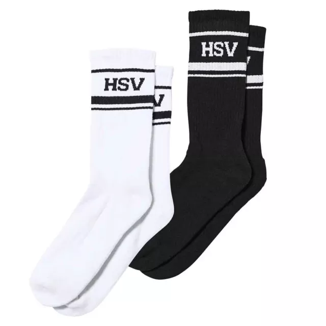 HSV Sportsocken Streifen 2er-Set HSV Fanartikel Socken Strümpfe HSV Schriftzug