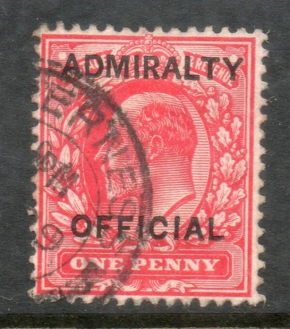 GB  QV 1903 1d Red  sg 0102 Admiralty Official used cat £10 5