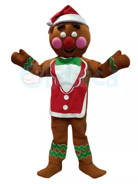 Mascotte Biscotto di Natale Deluxe costume completo professionale natalizio