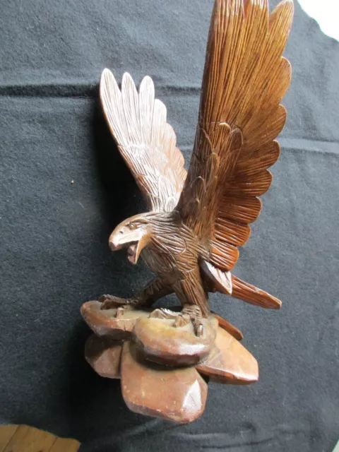 Large Classic Northwest Coast Design, 11" Carved Wooden Eagle,   Wy-0923*07973