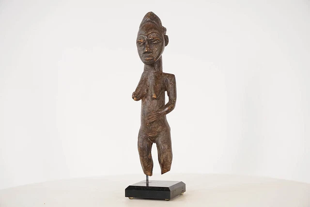 Stunning Female Baule Statue 11.75" - Ivory Coast - African Art