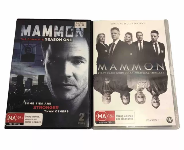 Mammon Complete Series Season 1 + 2 (DVD, Region 4) Norwegian Thriller