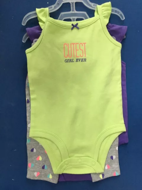 Adorable Infant Girl 'Carter's' 3-Pc Outfit 'Cutest Girl Ever' 6M & 9M Avail Nwt