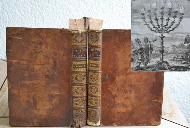 FLAVIUS JOSEPHE - Histoire des Juifs - 1670 - 2 volumes in-folio