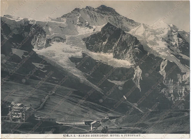1909 SVIZZERA Kleine Scheidegg Canton Bern Hotel Jungfrau Fotografia