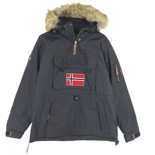 Geographical Norway Anorak Chaqueta Parka Corporativo Negro Hombre TALLAS S