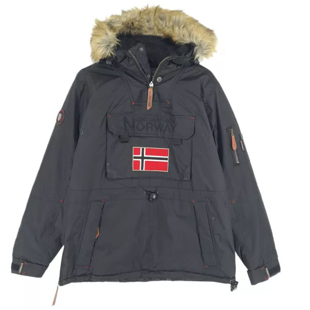 GEOGRAPHICAL NORWAY ANORAK Jacket Parka Corporate Black Winter Size L ...