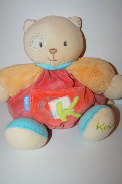 Doudou Peluche Chat Boule Rouge Rose Bleu Poche K Vert Kaloo Hochet Pouet Pouet