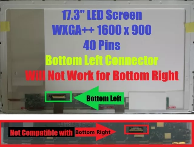 Dell Inspiron M7010 17R N7110 N7010 17.3" LED LCD Laptop Screen 1600x900 40 pin