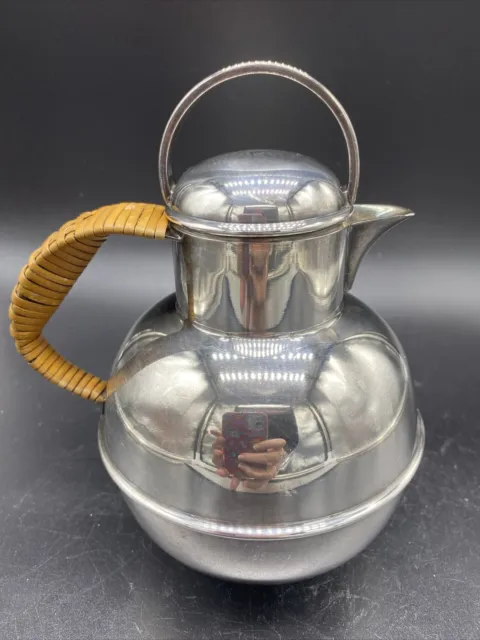 Apollo E.P.B.M Bernard Rice Sons inc 2134 Tea Pot VTG. Wraped Handle Art Deco