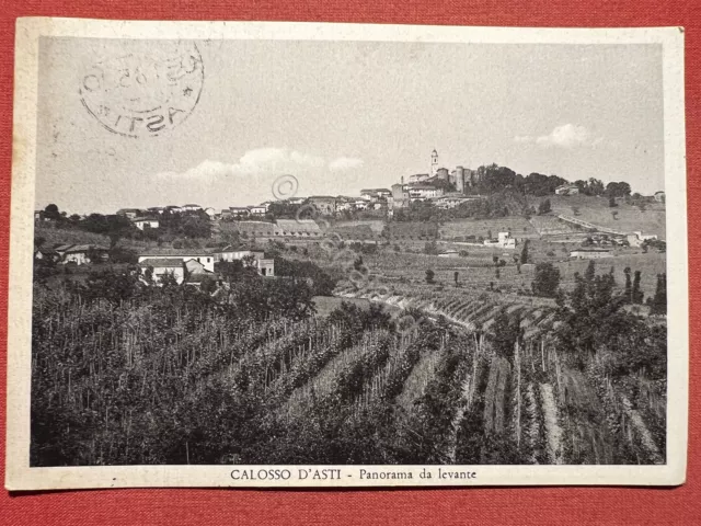 Cartolina - Calosso D'Asti - Panorama da Levante - 1955