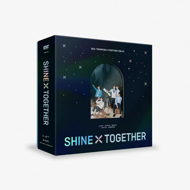TXT TOMORROW X TOGETHER FANLIVE SHINE X TOGETHER DVD 3 Discs+Etc+Tracking Number