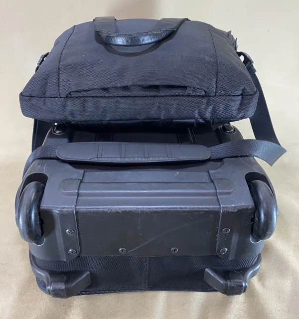 Used DAKOTA by Tumi Black 20" Upright Wheeled Suitcase & 15” T-tech Briefcase 12
