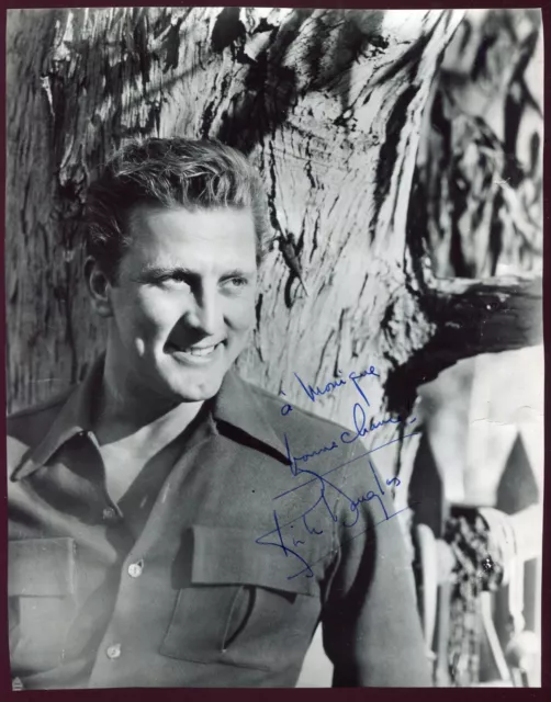 Kirk Douglas  - signature autographe sur photo . acteur Américain