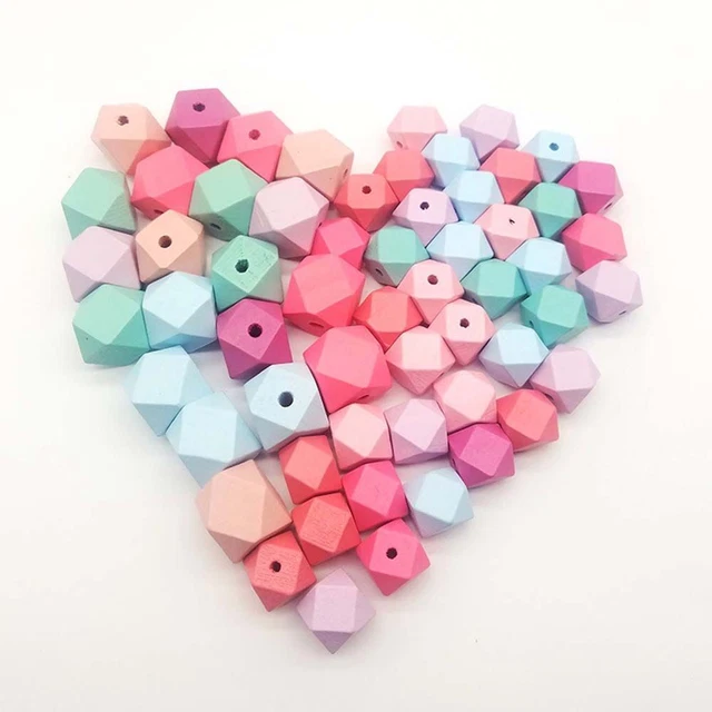 30 PCs Cube Geometric Spacer Beads DIY Beads for Jewelry Making