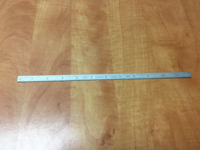 Starrett C305R-12 12" Steel Rule 1/2" Wide 10ths 100ths 32nds 64ths USA Flexible Starrett C305R-12 12" Steel Rule 1/2" Wide 10ths 100ths 32nds 64ths USA Flexible