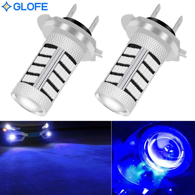 2X H7 LED Fog Driving Light Bulbs 4014SMD 12V High Power Bright DRL 10000K Blue