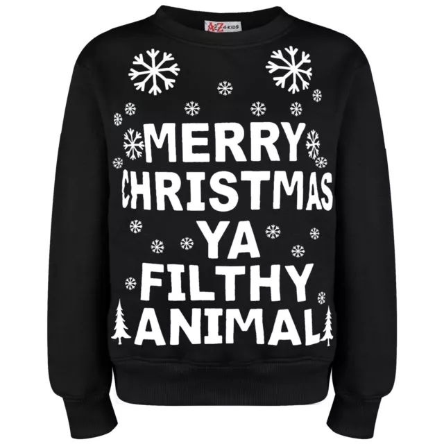 Unisex Mens Womens Jumper Black Sweatshirt Ya Filthy Animal Gifts for Adults