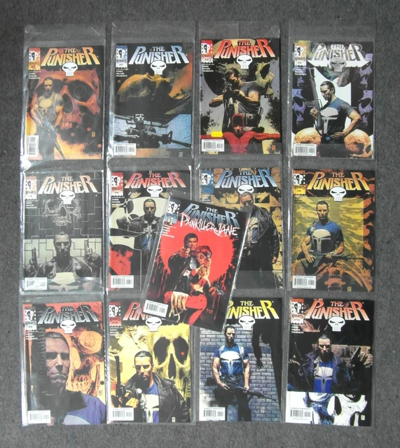 THE PUNISHER (Marvel Knights 2000) #1-12 COMPLETE + sketchbook + PAINKILLER JANE
